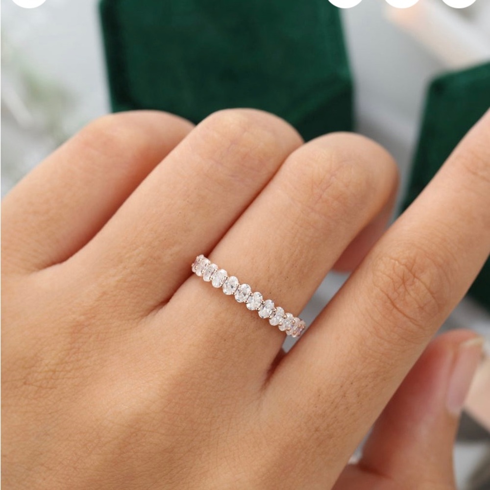 Moissanite Wedding Band